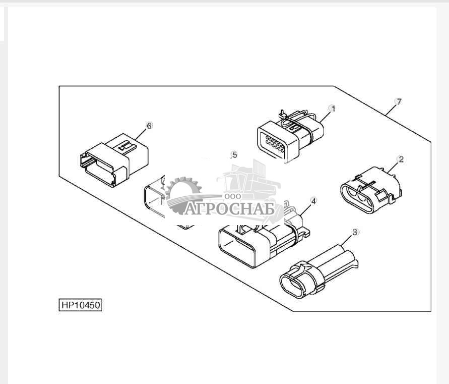 Комплект соединителей пылезащитного колпачка 